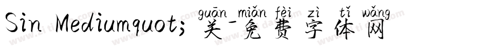 Sin Mediumquot; 关字体转换